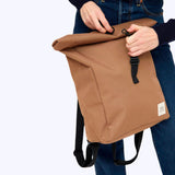 Sac à dos marron avec rolltop