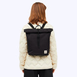 Mini sac à dos rolltop noir pour femme