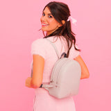 Favignana - Petit Sac à Dos en Cuir Fuchsia