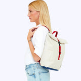 Mini Sac à Dos Rolltop pour Ordinateur 13 Pouces Beige