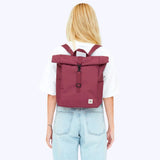 Rolltop Mini Sac à Dos Ordinateur Prune