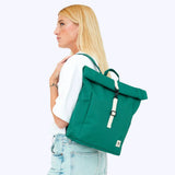 Rolltop Mini Sac à Dos Ordinateur Vert