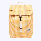 Sac à Dos Ville Femme Motif Vichy Classique Moutarde